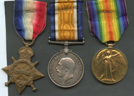 1914-15 Trio World War One Medals To Cpl John William Parfett Seaforth Highlanders