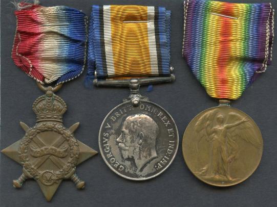 1914-15 Trio World War One Medals To Driver Christopher H. Whytell.. Royal Engineers