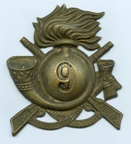 French  WW1 Adrien Helmet 9th Regiment Badge