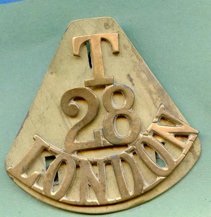 Territorial T /28 London Regiment  28th Battalion Artist Rifles Shoulder Title