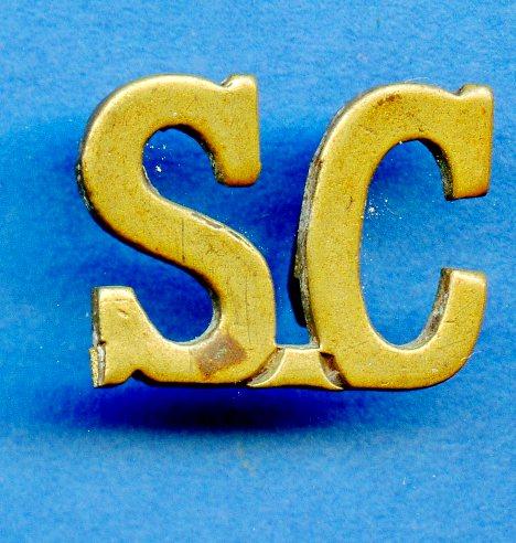 WW1  SG Scots Guards Shoulder Title Badge