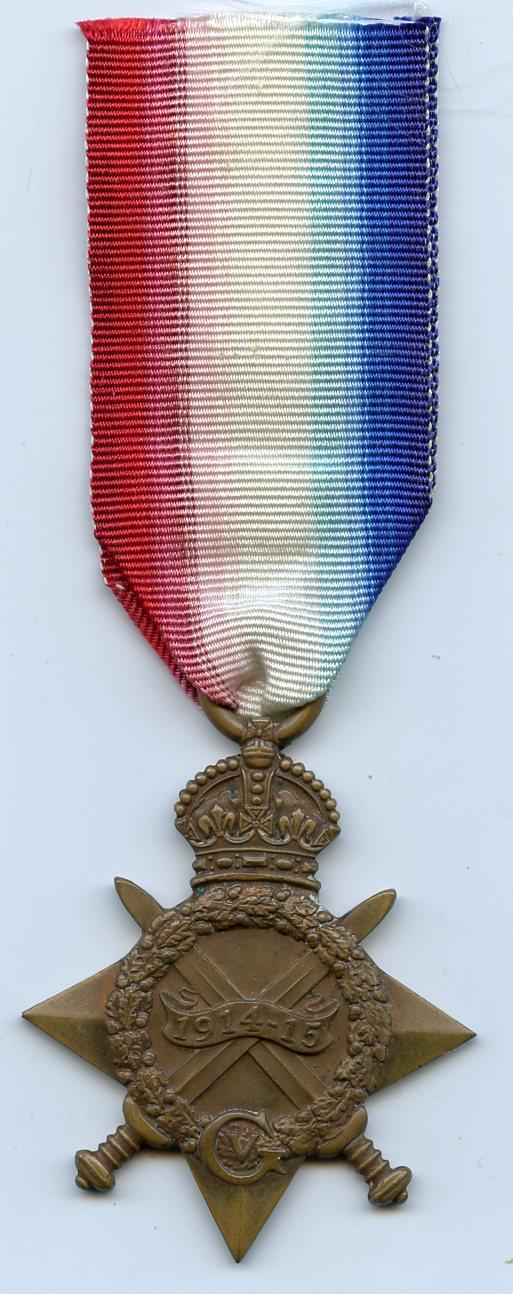 1914-15 Star To Pte- 2 Lieut Henry John Barker, Scottish Rifles