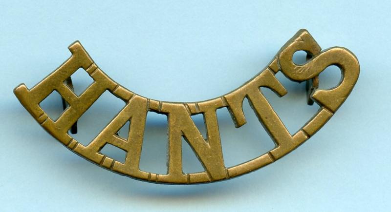 Royal Hampshire Regiment Brass Shoulder Title Badge