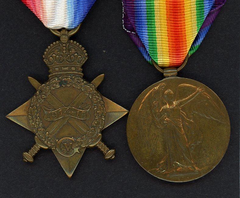 1914-15 Star & Victory Medal To Bombardier George Thomson, Royal Artillery