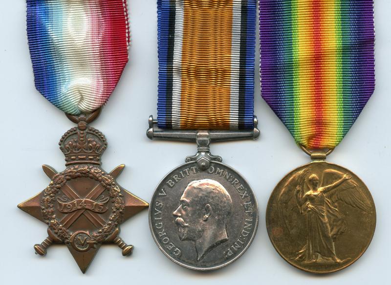 1914-15 Trio World War One Medals To Driver Leonard Shaw, Royal Field Artillery