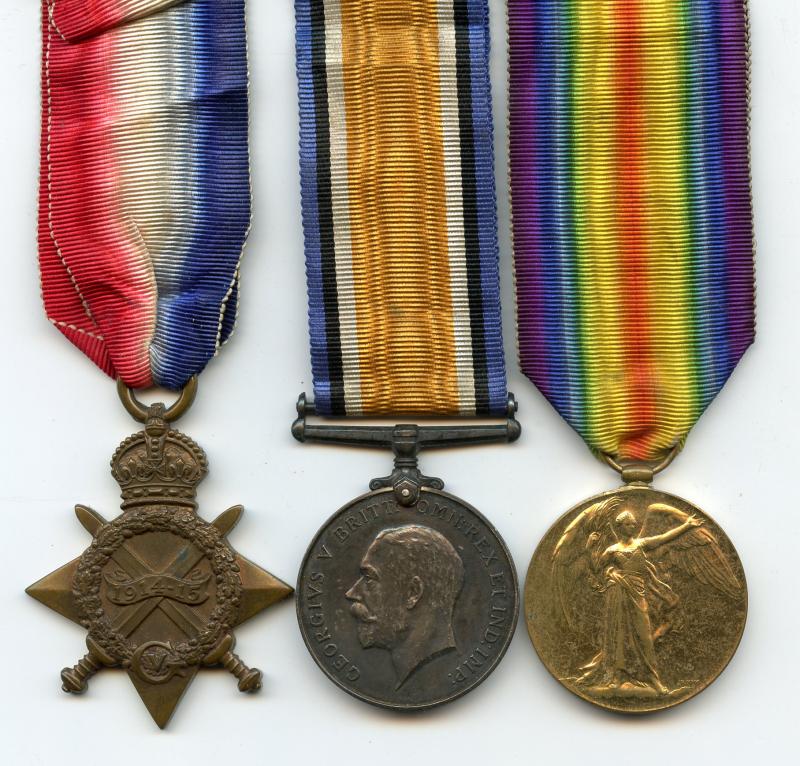 1914-15 Trio World War One Medals To Driver Wilfred Wade, Royal Field Artillery