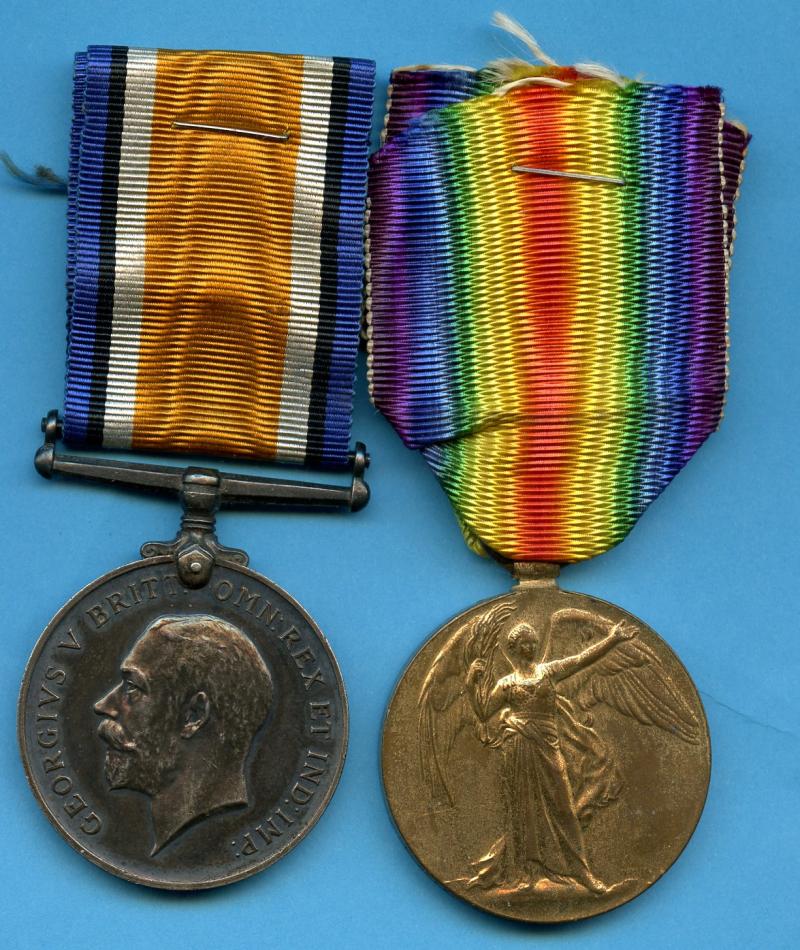 WW1 British War & Victory Medals Pair To Herbert Butt East Surrey Regiment