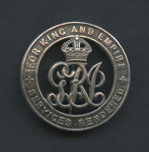 WW1 Silver War Badge Awarded to Pte John Hulett, Royal Fusiliers & Labour Corps