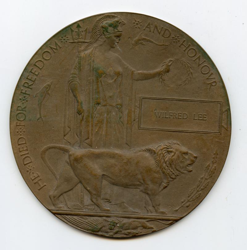 WW1 Memorial Plaque  To Willfred Lee