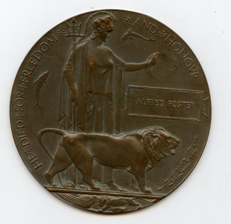 WW1 Memorial Plaque To  Alfred Foster