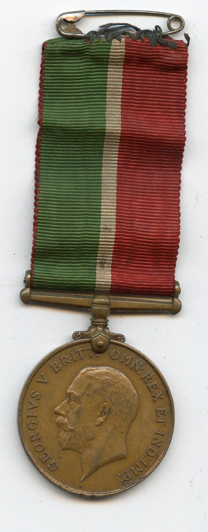 Mercantile Marine War Medal 1914-18 To Robert Hunter