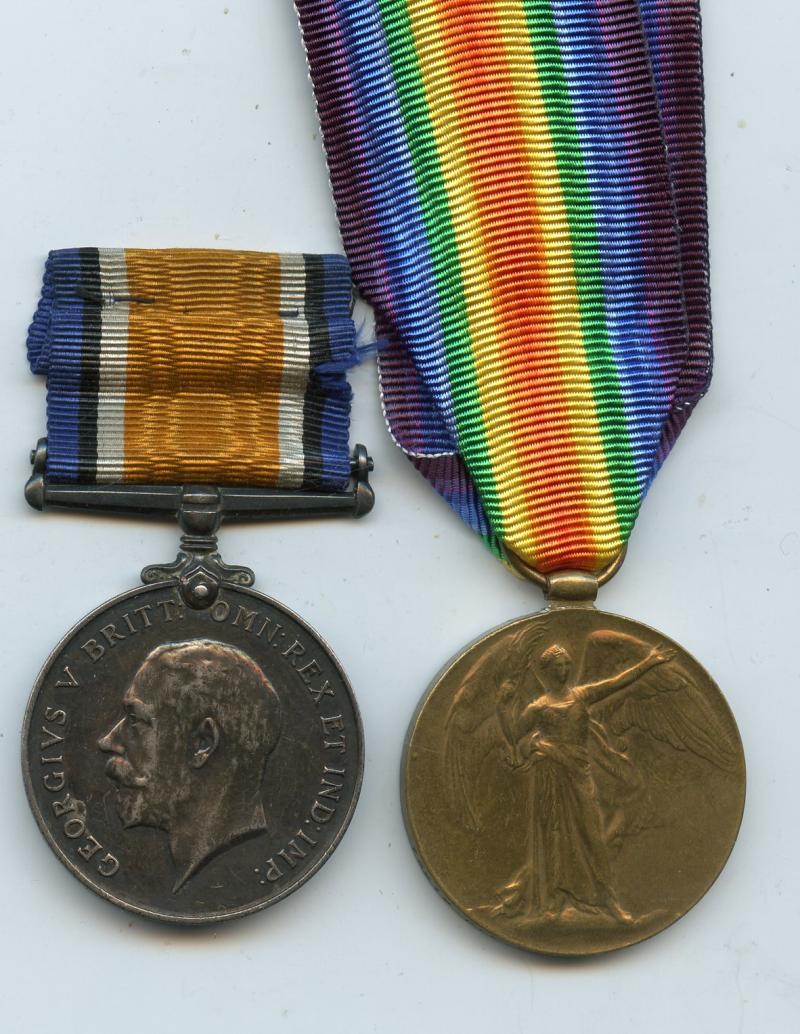 WW1 British War & Victory Medals Pair to Pte  Charles Cannon, Royal Army Medical Corps ( From Camden Town)