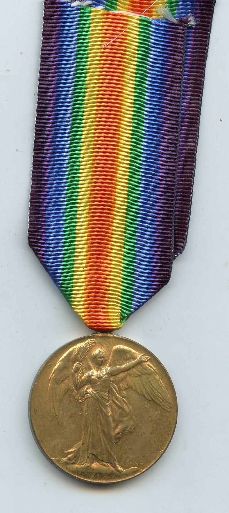 Victory Medal 1914-19 to Gnr W. E. Butler, Royal  Artillery ( From Manchester )