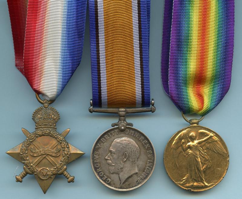 1914-15 Trio World War One Medals To Pte Francis Wilkins, Rifle Brigade