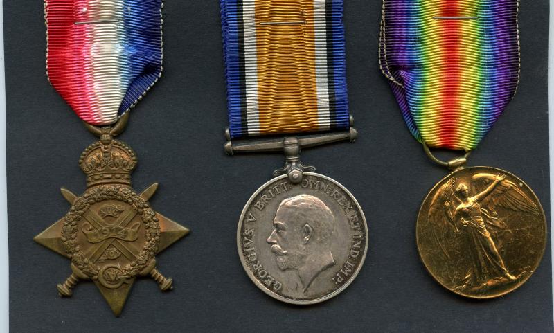 1914 Mons Trio & Bar World War One Medals To Cpl Andrew Stirling, 1st Battalion Cameronians (Scottish Rifles)