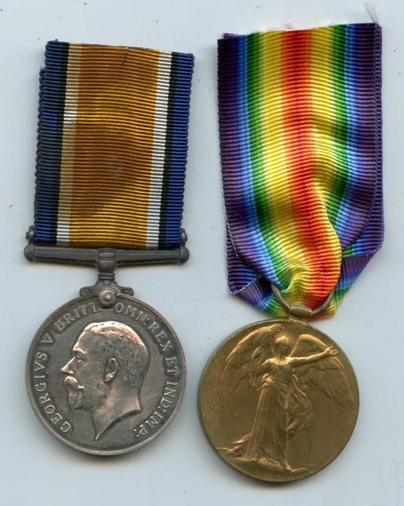 WW1 British War & Victory Medals Pair to Pte Victor Charles Mogg, The Queen's (Royal West Surrey Regiment)