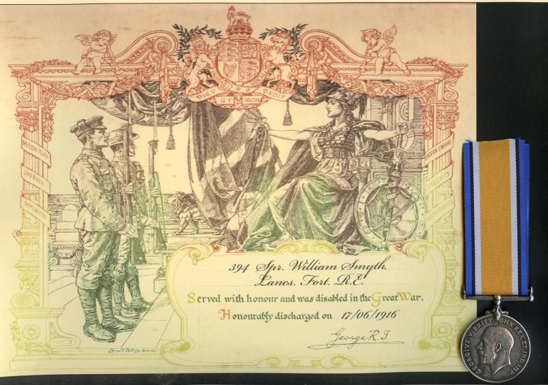 WW1 British War Medal 1914-18 To Sapper  William Smyth,  Lancashire Fortress Company Royal Engineers