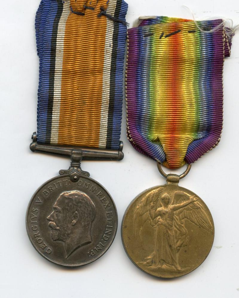 WW1 British War & Victory Medals Pair to  Pte James  Samuel Andrews,  2/5th Manchester Regiment