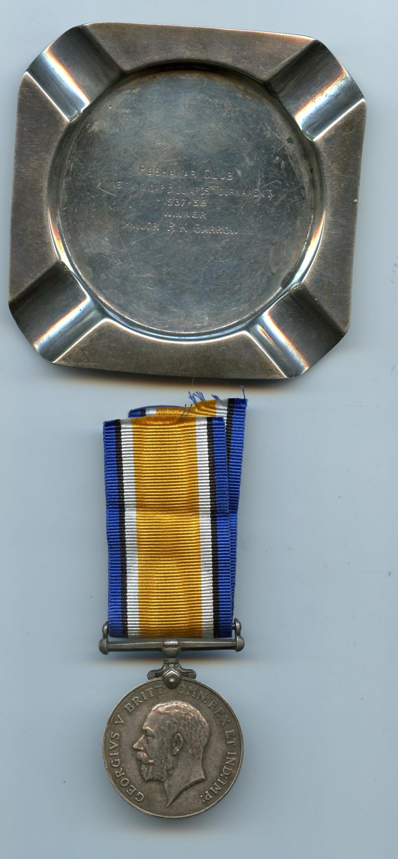 British War Medal 1914-1918 To Lieut R. K. Garrow, 58th Vaughans Rifles
