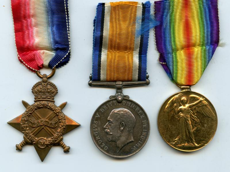 1914-15 Trio World War One Medals To Pte Bertram Marshall, Warwickshire Yeomanry