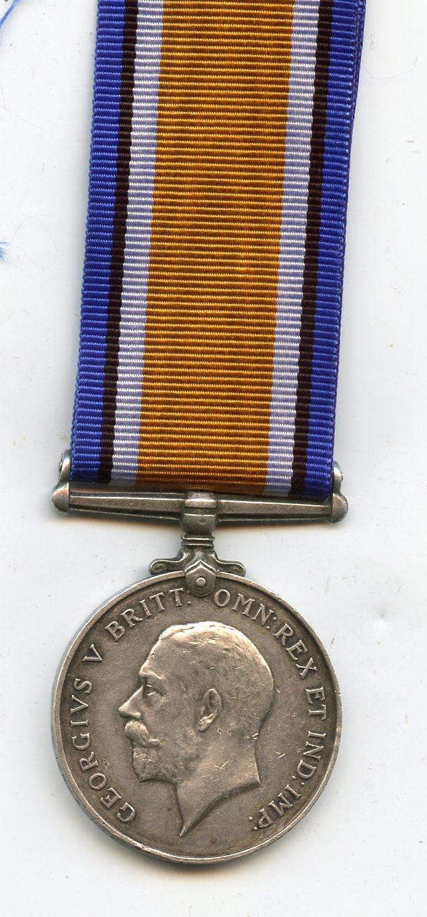 British War Medal 1914-18 To Pte John Lewis,  Monmouthshire Regt
