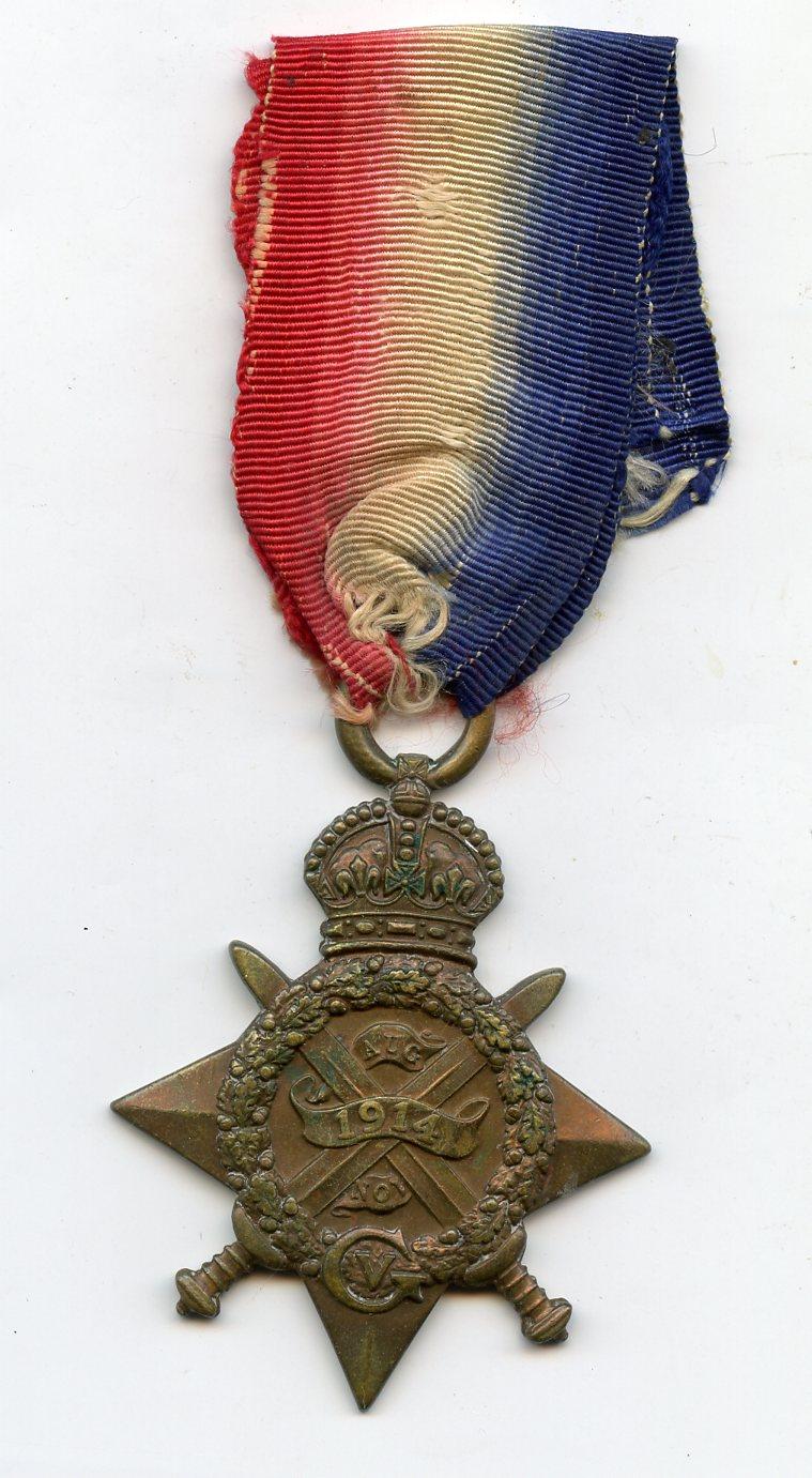 WW1 1914 Mons Star Medal To Pte J. N. Little, 8th Battalion Royal Scots
