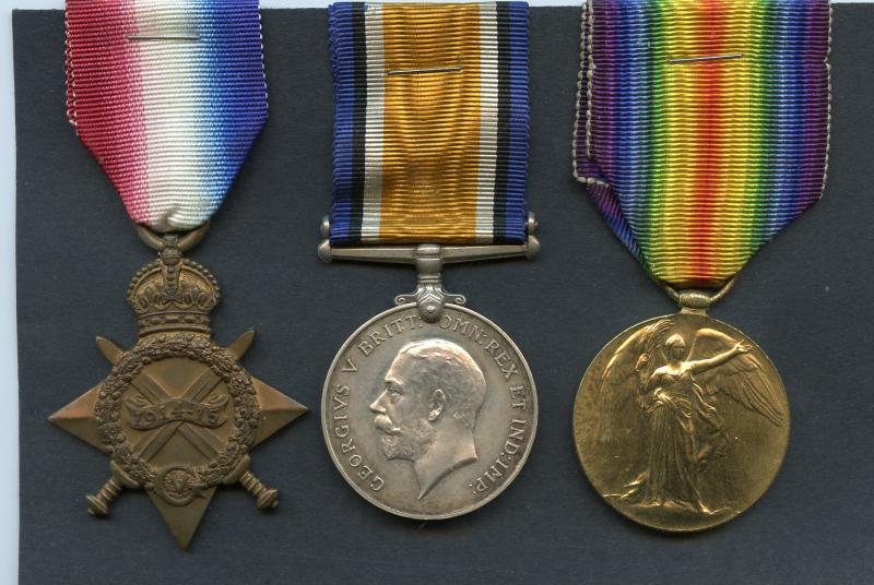 WW1 1914-15 Trio World War One Medals To Pte John Butler, 1st Garrison Battalion  Royal Scots
