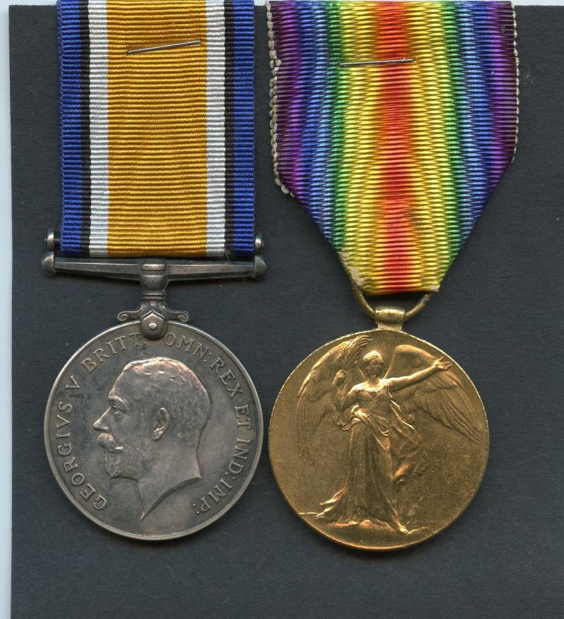 WW1 British War & Victory Medals Pair To Pte Henry Duncan, 15th Battalion Royal Scots