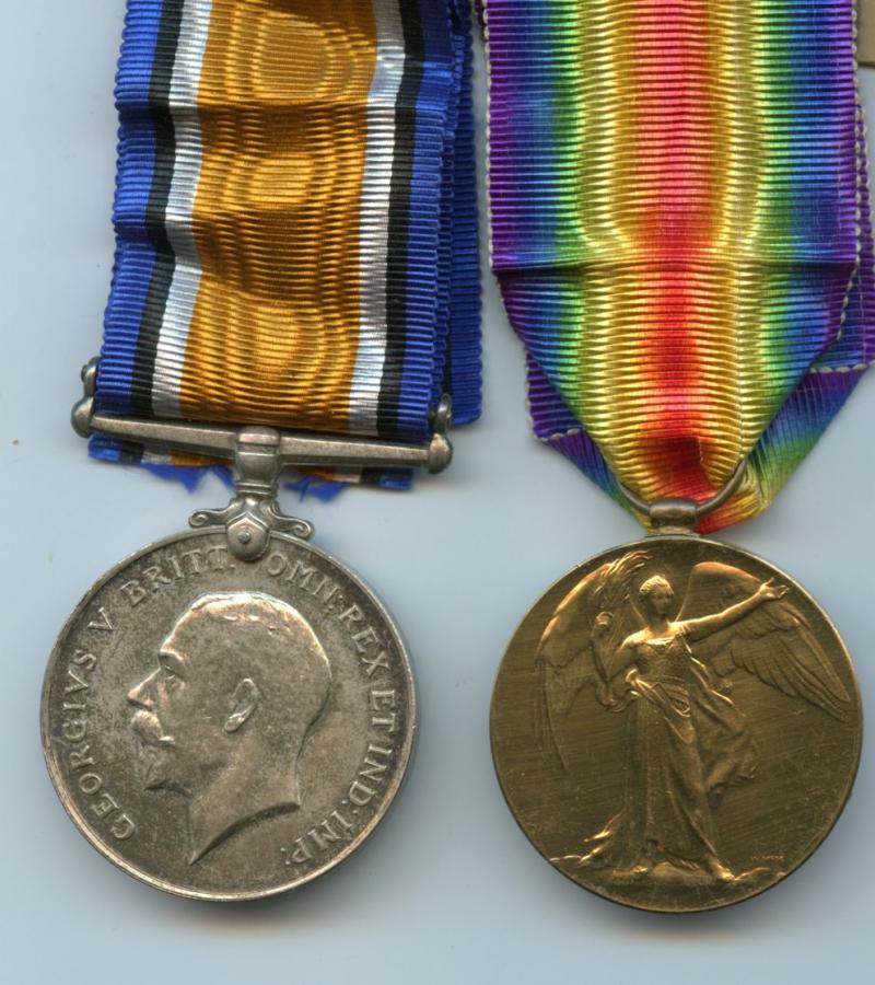 WW1 British War & Victory Medals Pair to Lieut J E Fargus,  Royal Artillery ( From Hull)