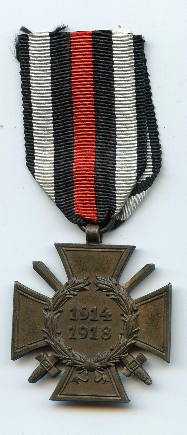 WW1 Germany Honour Cross Medal 1914-18 Makers Mark O 9 O. G. PFORZHEIM