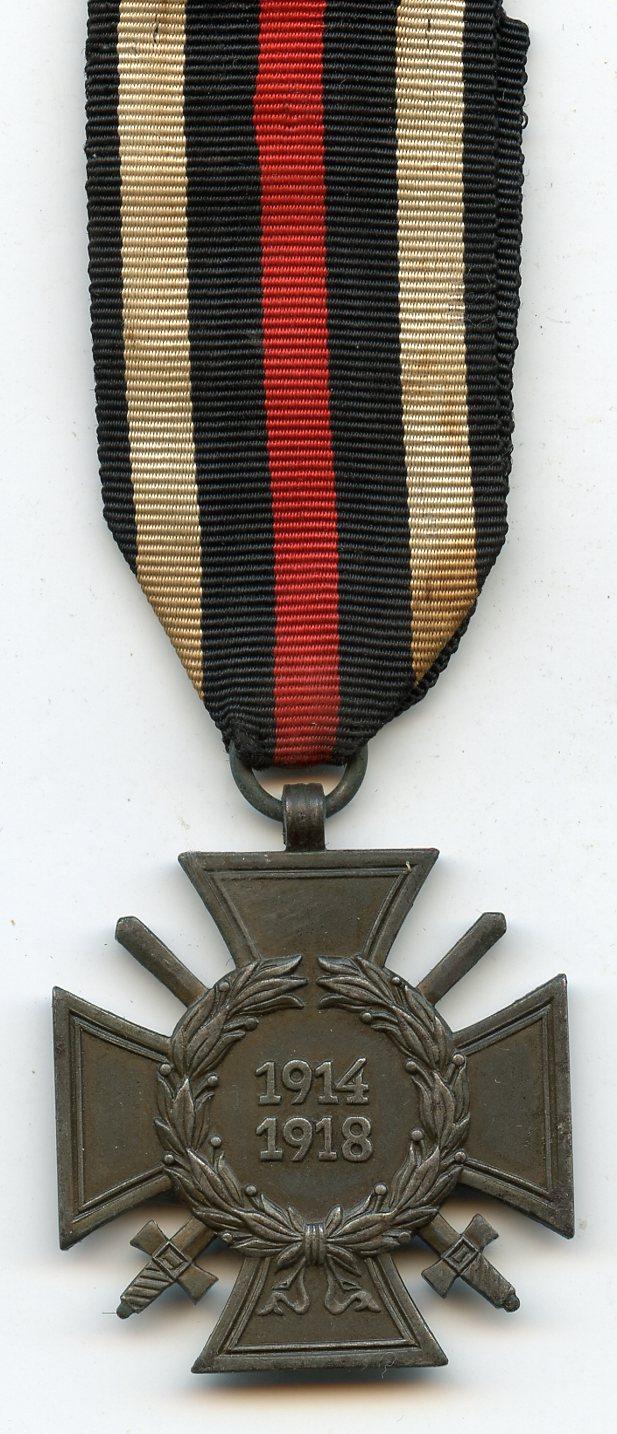 WW1 Germany Honour Cross Medal 1914-18 Makers Mark O 15 O. G. PFORZHEIM