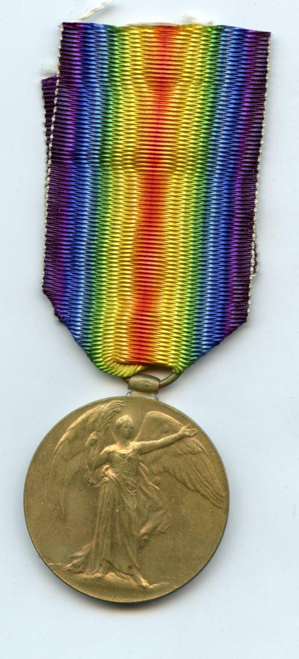 WW1 Victory Medal 1914-1919 To Pte William J. S. Leadbetter, 9th Bn., Royal Scots