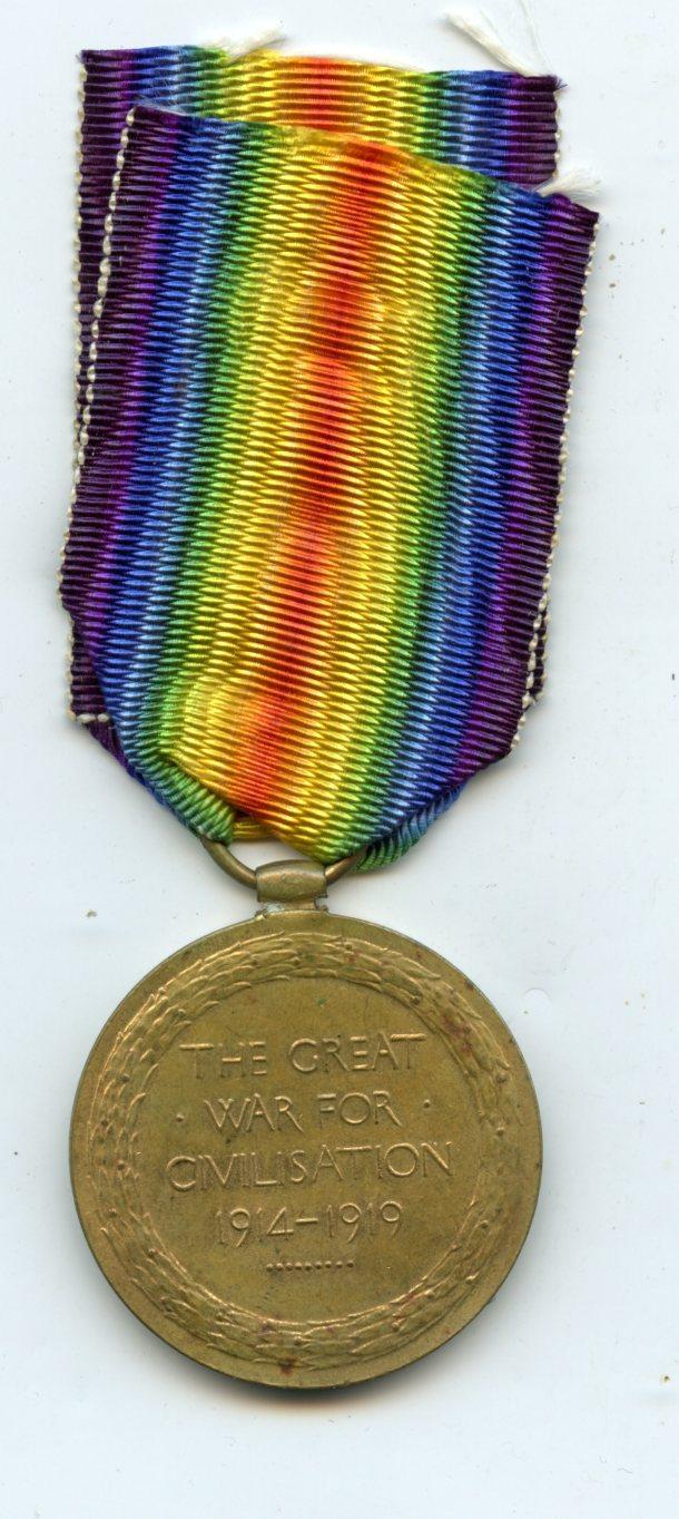 WW1 Victory Medal 1914-1919 To Pte William J. S. Leadbetter, 9th Bn., Royal Scots