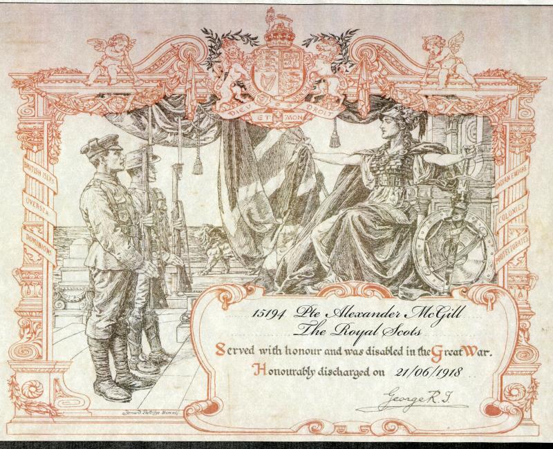 WW1 1914-15 Trio World War One Medals To Pte Alexander McGill, 11th Battalion Royal Scots