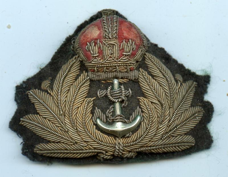 WW1 Royal Navy Officers Cap Badge