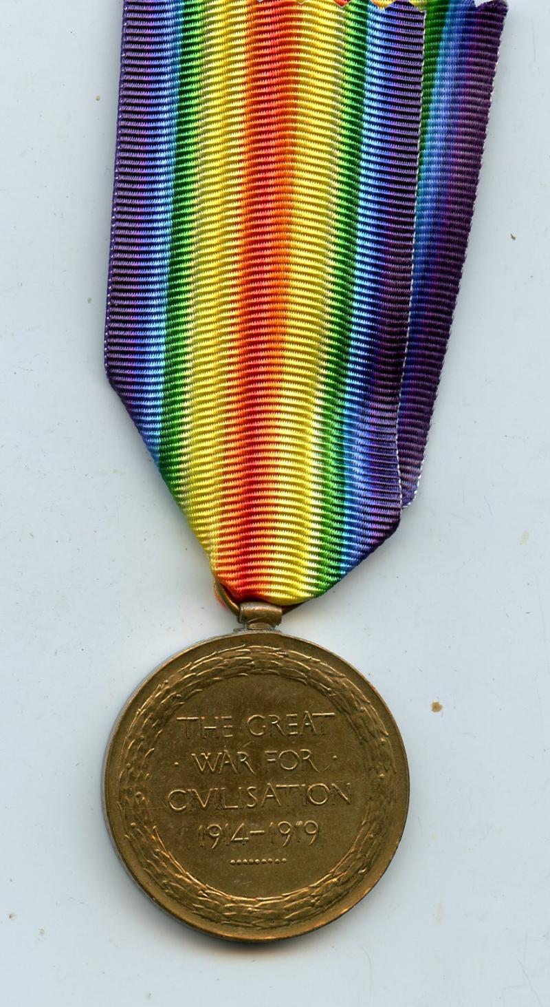 WW1 Victory Medal 1914-19 To Acting Sgt Robert John Manning, MM Army Service Corps