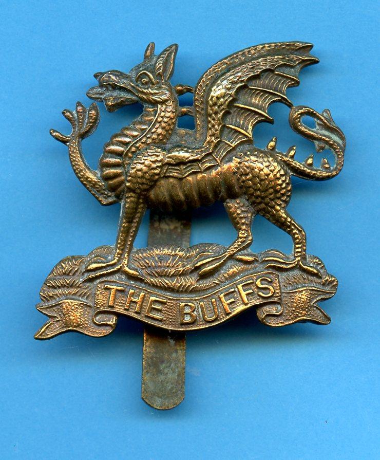 The Buffs ( East kent Regiment )  WW1  Brass Cap Badge