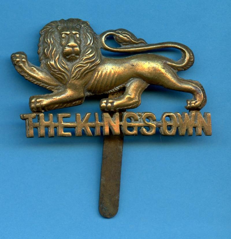 The King's Own ( Royal Lancaster Regiment )  WW1  Brass Cap Badge