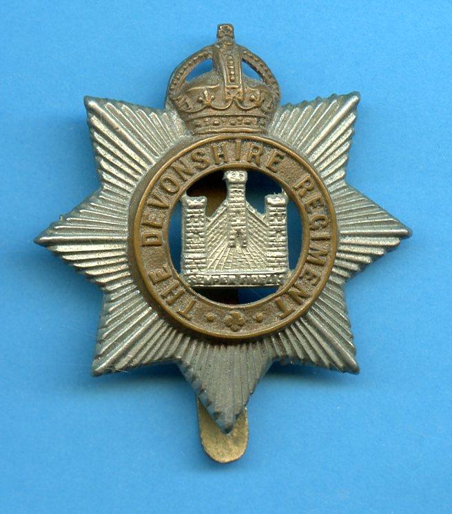 WW1 Devonshire Regiment Cap Badge