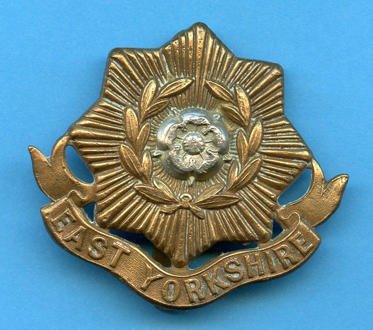The East Yorkshire Regiment WW1 Bi- Metal Cap Badge
