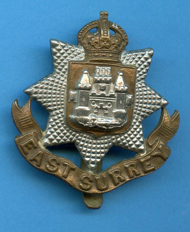 The East Surrey Regiment WW1 Cap Badge