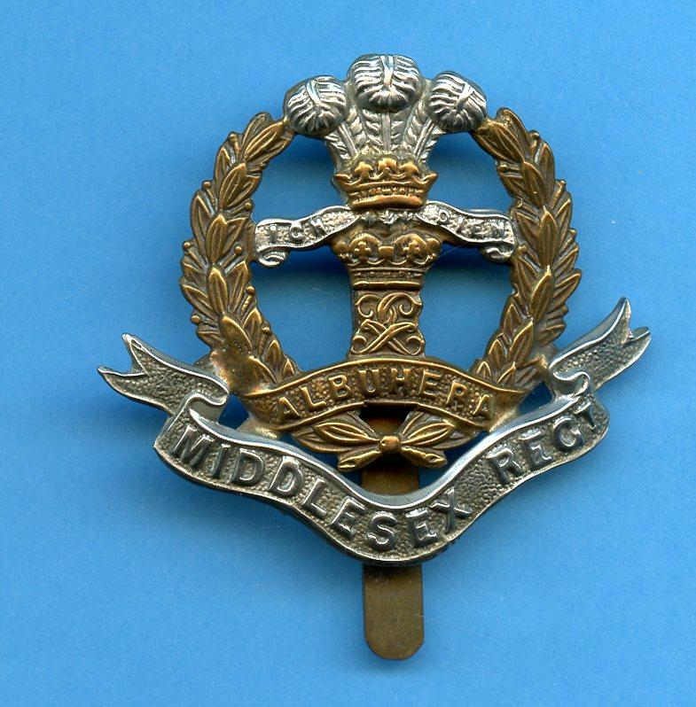 The Middlesex Regiment  WW1  Cap badge
