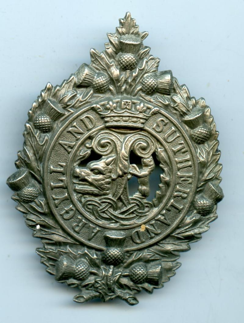 WW1 Argyll & Sutherland Highlanders  Cap Badge
