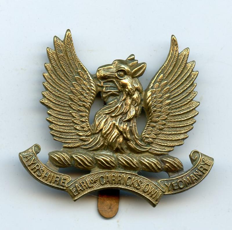 WW1 Ayrshire Yeomanry  Cap Badge