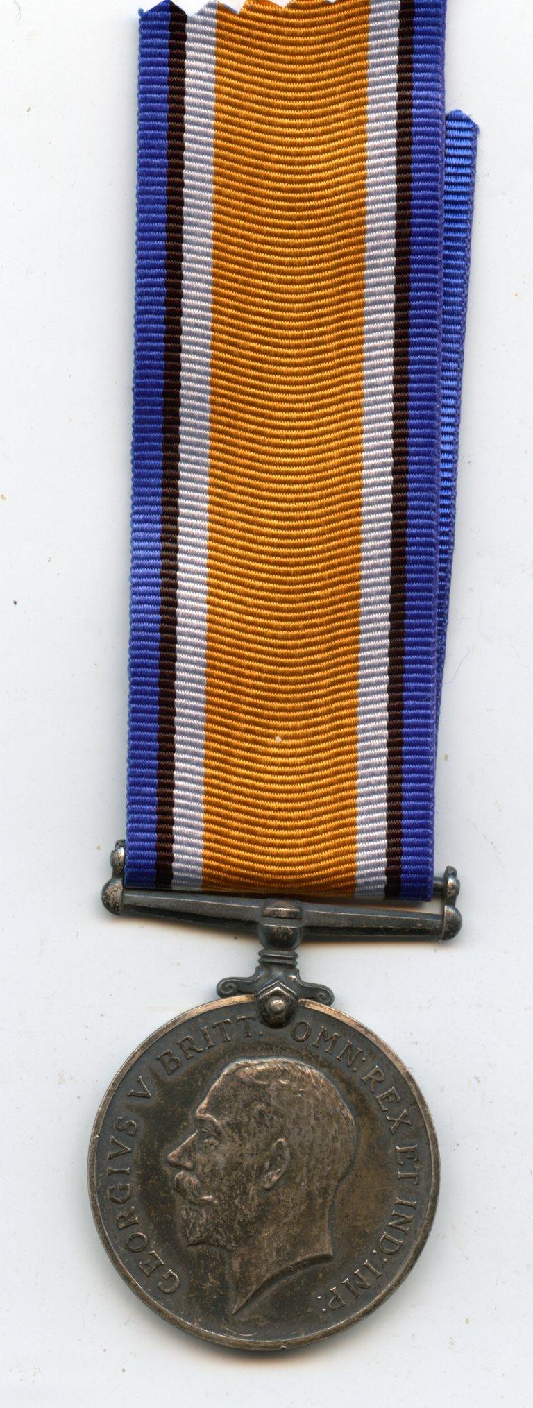 WW1 British War Medal 1914-18 To Pte Arthur Gallavan, 7th Bn., Queen's Own (Royal West Kent Regiment)