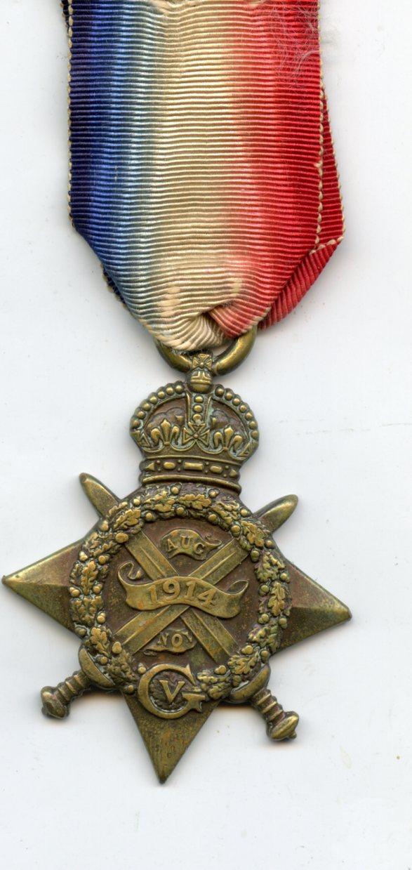 WW1 1914 Mons Star Medal To Pte Charles Rowland Noakes, 2nd Bn., Cameronians (Scottish Rifles)