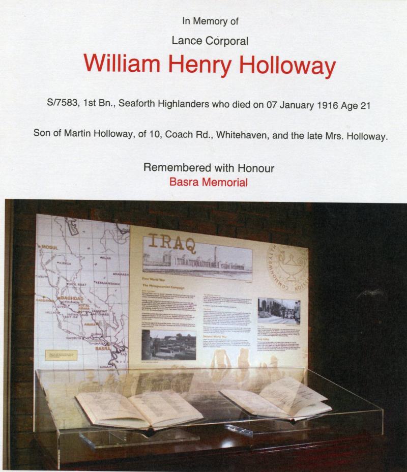 WW1 British War & Victory Medals Pair To Pte William Henry Holloway, 1st Bn., Seaforth Highlanders