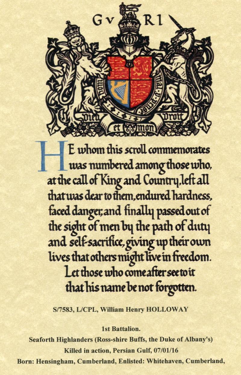 WW1 British War & Victory Medals Pair To Pte William Henry Holloway, 1st Bn., Seaforth Highlanders