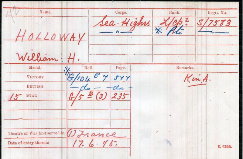 WW1 British War & Victory Medals Pair To Pte William Henry Holloway, 1st Bn., Seaforth Highlanders