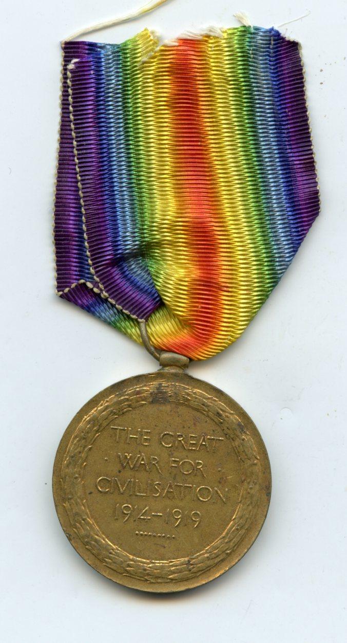 WW1 Victory Medal 1914-1919 To Pte James Kettles, 1st Bn., Royal Scots Fusiliers